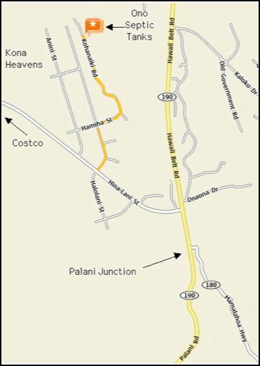 Map to Ono Septic Tanks Ltd.